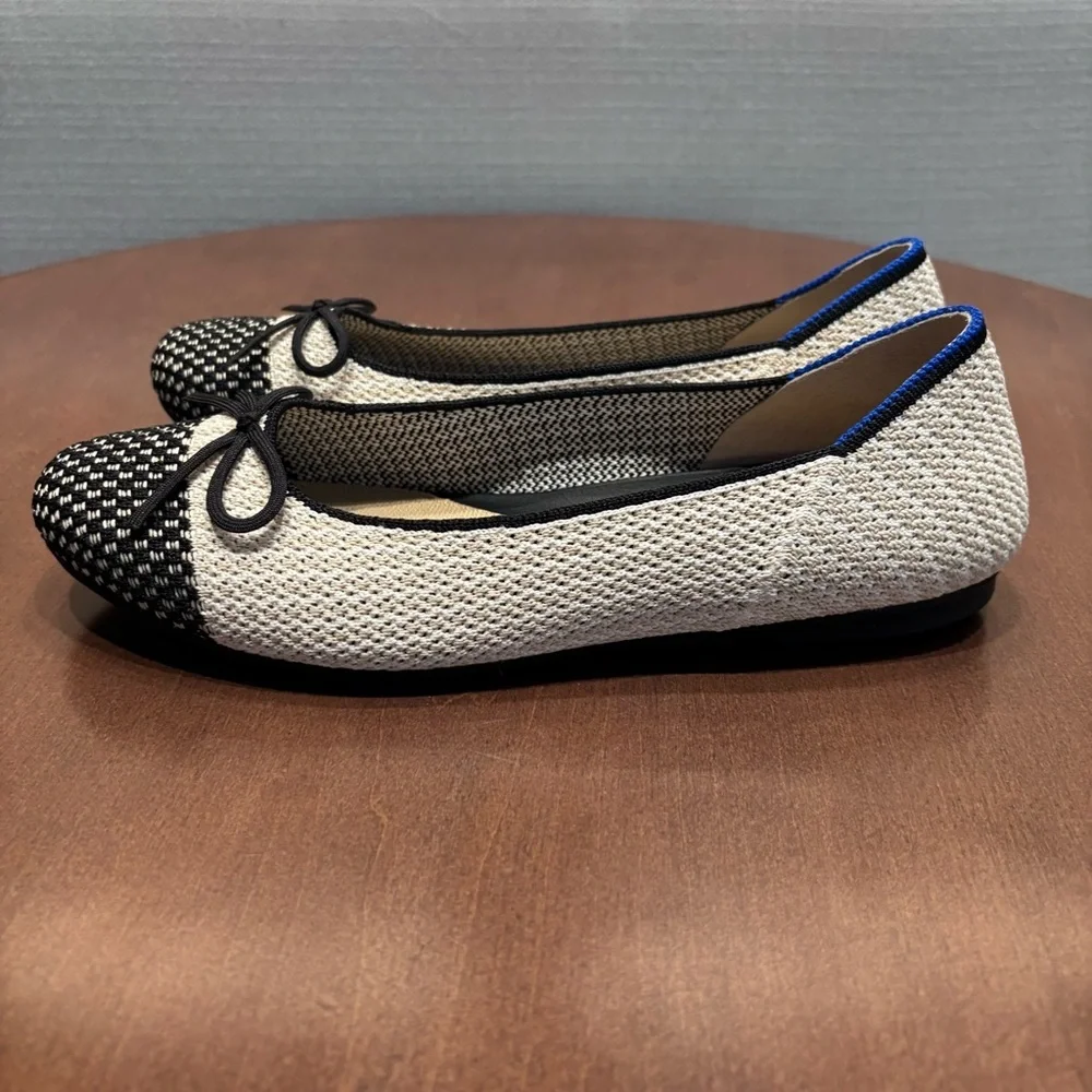 Rothy's Black & White Tweed Ballet Flats - Picture 10 of 15